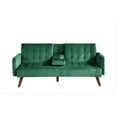 thumbnail image 5 of Sofá cama para dormir de 72 pulgadas - respaldo plegable convertible a cama completa con soporte de taza y mesa desplegable - sofá de ropa de ahorro de espacio para espacios pequeños, 5 of 5