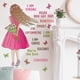 thumbnail image 1 of Un conjunto de pegatinas de pared de niña bonita, flores, mariposas, palabras inspiradoras, decoración de pared para dormitorio, sala de estar, oficina, 1 of 4