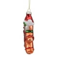 thumbnail image 4 of Northlight Gingerbread Man with Santa Hat Hanging Glass Christmas Ornament - 5" - Brown, 4 of 5