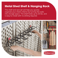 thumbnail image 3 of Rubbermaid Metal Shed Accessory Shelf & 50lb Capacity 34” Storage Shed Tool Rack, 3 of 9