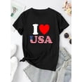 thumbnail image 2 of Motif Drapeau Anglais Imprimé Mode Féminine Tendance Col Rond Manches Courtes, T-shirt de Sport Simple et Décontracté, Haut d'Été Confortable pour les Vacances Vêtements pour Femmes Fête des Pères, Fête des Mères, Nouveau, 2 of 6