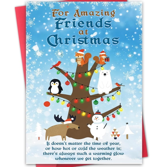 Tarjeta de Navidad Hongshan Merry Christmas for Amazing Friends