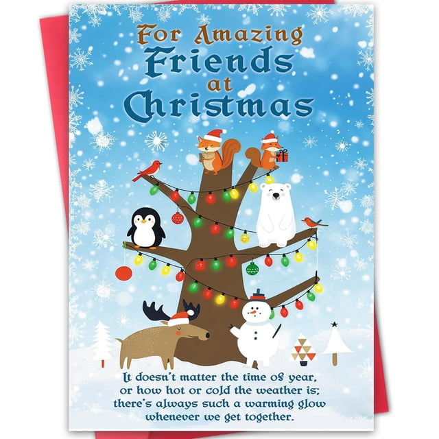 Tarjeta de Navidad Hongshan Merry Christmas for Amazing Friends