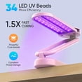 thumbnail image 2 of Lámpara UV inalámbrica para resina PPESULK, 34 LED, 3000 mAh, rosa, 2 of 7