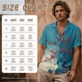 thumbnail image 4 of FOR U DESIGNS Blue Plum Blossom Print Matchable Couples' Outfit Button-up Shirt Or Flowy Dress Linen-Like Womens Sleeveless Sundress Mens Casual Shirt, 4 of 7