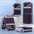 thumbnail image 2 of Designed for Galaxy Z Flip 4 Case with Hinge Protection,Samsung Flip 4 Full Cover Shockproof Slim Phone Protection Case Clear for Z Flip 4 5G(2023)-Clear Purple, 2 of 13