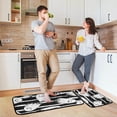 thumbnail image 6 of SKYSONIC Halloween Ghost Cute Kitchen Rugs 2 Pieces, Black Stripe Floor Mat Room Area Rug Washable Carpet Perfect for Living Room Bedroom Entryway, 6 of 7