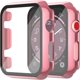 thumbnail image 1 of Misxi Paquete de 2 estuches rígidos para PC con protector de pantalla de vidrio templado compatible con Apple Watch Series 9 (2023) Series 8 Series 7 41 mm, cubierta ultrafina resistente a los arañazo, 1 of 4