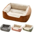 thumbnail image 4 of Square Dog Bed Pets Soft Cats Puppy Sofa Comfy Calming Resistant Slip With, 4 of 8