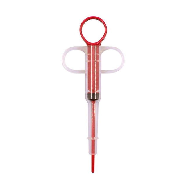 Poussoir pour Pilules pour Animaux, Tire-Distributeur de Pilules, Pilulier pour Animaux, Pousseur de Comprimés à Embout Réutilisable, Distributeur, Seringue Souple