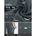 thumbnail image 5 of BALEAF Women's Hiking Pants Capri Wide Leg Lightweight Pants Plus Size UPF50+ Quick Dry Casual Sweatpants Walking Gray M, 5 of 7