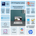 thumbnail image 2 of HP 14" Laptop 2026 Business Student Computer, Lifetime MS Office, Win 11 Pro, 4-Core Intel CPU, 8GB RAM, 628GB Storage (128GB UFS+500GB Ext), Copilot AI, Slim, MarxsolAccessory, Wi-Fi 6, Rose Gold, 2 of 9