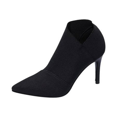 

jsaierl Autumn And Winter Super High-heeled Single Boots Pointed Toe Women s Boots European And American Fashion Boots