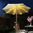 thumbnail image 1 of Graflsoa Multicolor LED Umbrella Light with Remote Control, 104 Warm White LEDs, 1.2M Waterproof Battery Box, Solar Powered, 8 Modes for Festive Decor, 1 of 6
