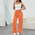 thumbnail image 6 of WULMLEO Womens Wide Leg Sweatpants Baggy Loose Fall Barrel Casual Lounge Athletic Pants Comfy Teen Girl Cute y2k Joggers Saffron S, 6 of 6