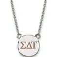 thumbnail image 1 of Sterling Silver Rh-Plated Logoart Sigma Delta Tau Sm Enl Pend With Necklace (18 X 12) Made In United States ss027sdt-18, 1 of 4