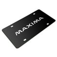 thumbnail image 3 of Nissan Maxima 3D Brush Metal Look Logo Black Stainless Steel License Plate, 3 of 5