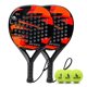 thumbnail image 1 of Raqueta de pádel WLSRW con superficie de fibra de carbono, núcleo de espuma viscoelástica EVA, 1 of 8
