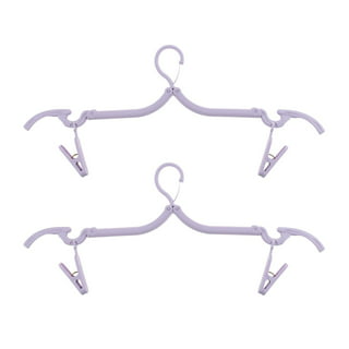 NUZYZ Clothes Hanger Lightweight Foldable Travel Folding Hanger Hook with  Clip for Household