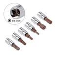 thumbnail image 3 of Unique Bargains 1/4-Inch Drive Bit Socket Set H3 H4 H5 H6 H7 H8 S2 Steel 38mm Length 6pcs, 3 of 3