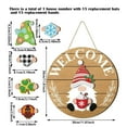 thumbnail image 3 of Uminens Interchangeable Wooden Gnome Decor Holiday Seasonal Gnome Decorations with Magnet Pieces and Detachable Hats Changeable Welcome Sign for Home, 3 of 8