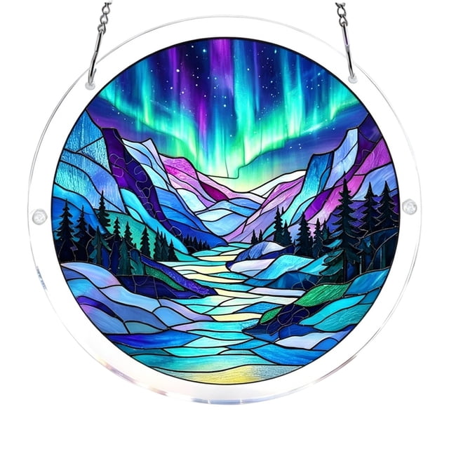 Tong Curtain Style Acrylic Puzzle Garden Design Window Hanging Home Birthday For