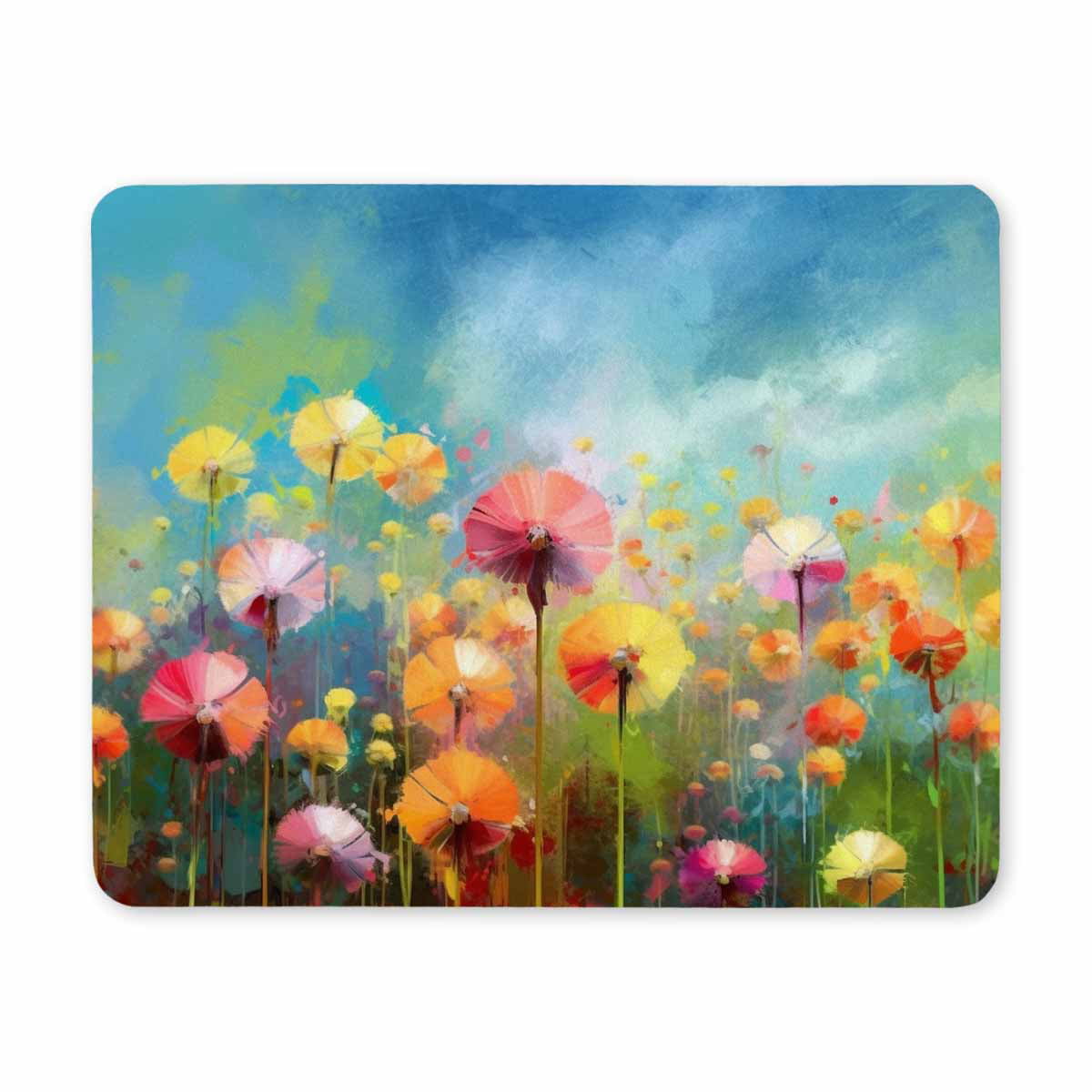Flower Mouse Pad with Non Slip Rubber Base, Plants Mousepad with ...