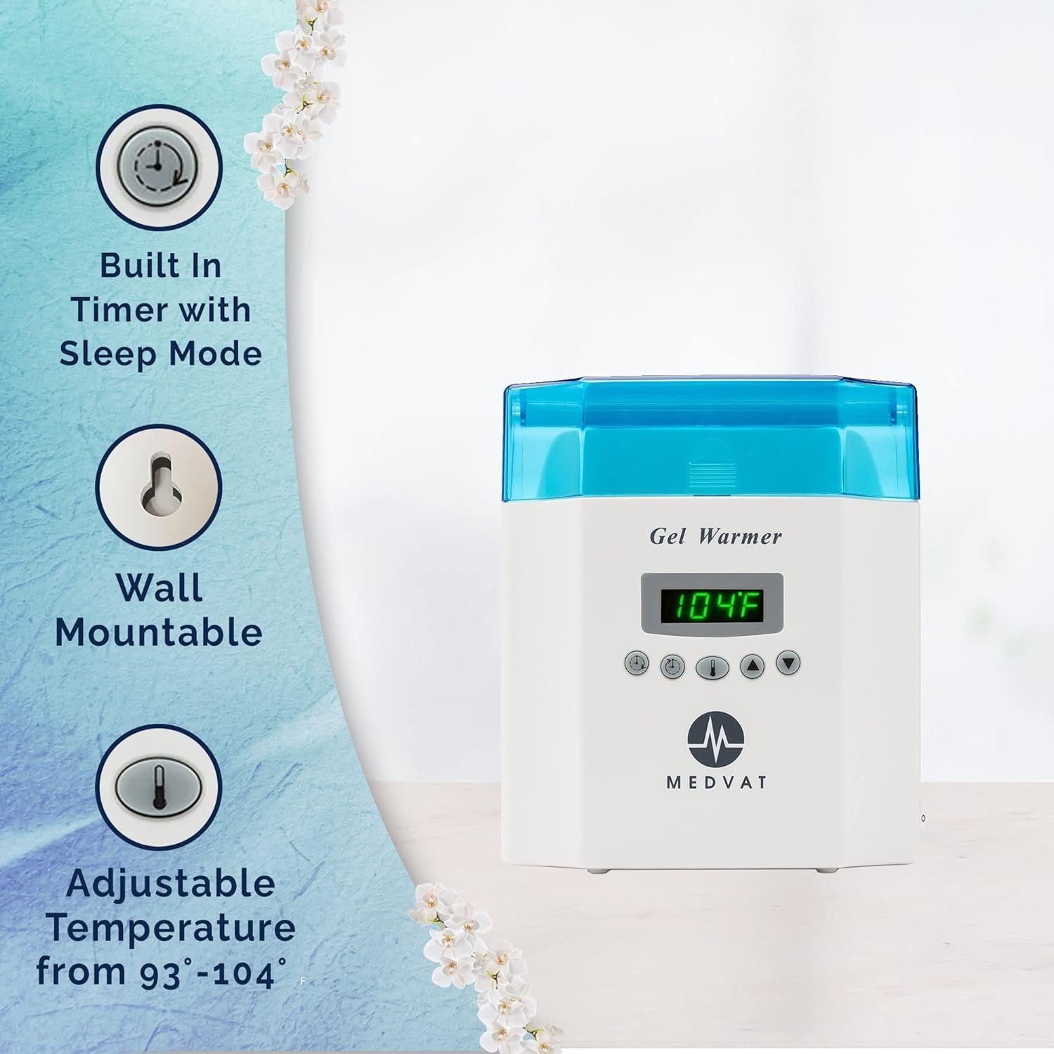 Medvat Double Digital Display Gel Warmer, with Timer & Adjustable Temperature