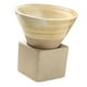 thumbnail image 5 of Taza de té de cerámica, taza de café de cerámica tosca, hecha a mano con soporte de exhibición, té chino Amarillo claro, 5 of 9