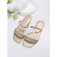 thumbnail image 4 of Elegant Outdoors Flat Slippers for Women, Minimalist Two Part Plain Open Toe Slide Sandals, 4 of 4
