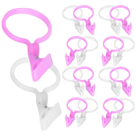 50pcs Plastic Curtain Rings with Clips for Shower Drapes Curtain Hooks