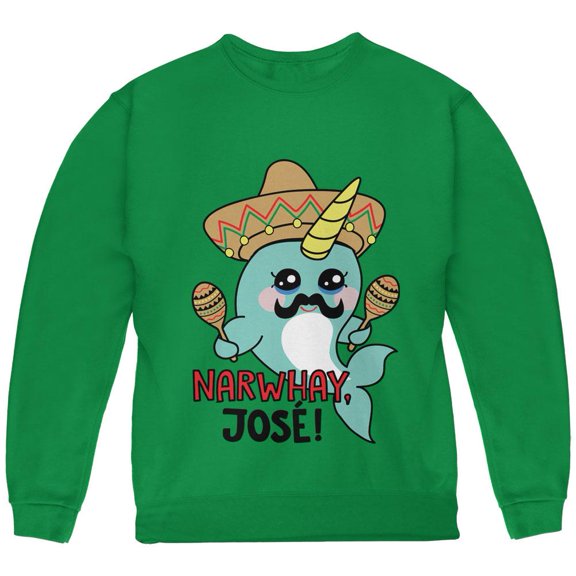 Narwhal Narwhay Jose Youth Sweatshirt Green YLG