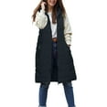 thumbnail image 6 of Towmus Womens Quilted Long Puffer Vest Jacket Full-Zip Sleeveless Winter Down Coats Waistcoat Casual Warm Parkas Overcoat with Hood L-6XL, 6 of 6