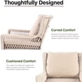 thumbnail image 3 of krikacy Outdoor 2 Seater Sofa All Weather Hand Woven Rattan Patio Chair, Beige, 3 of 7