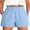 Bright Blue, variant on Shorts for Women,Dressy Casual Elastic High Waisted Shorts, Comfy Breathable Lightweight Short,Summer Shorts for Beach,Travel & Vacation Black Small