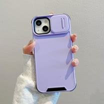 for iPhone 14 Phone Case: Shockproof Protective Rugged Phone Cover with Camera Lens Slide | Drop Proof Military-Grade Protection TPU Hybrid Bumper Cases for iPhone 14,Purple