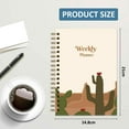 thumbnail image 2 of MesaSe 2023-2024 Weekly Planner English Calendar A6 Notepad Daily Planner Coil notebook Pink, 2 of 5