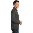 thumbnail image 3 of Port Authority Heather Microfleece 1/2 Zip Pullover-M (Black Charcoal Heather), 3 of 6