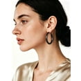 thumbnail image 3 of Bestyle 40mm Hoop Earrings for Women Black Chunky Thick Stainless Steel Circle Earrings Jewelry Gifts with Delicate Box, 3 of 9