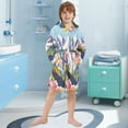 thumbnail image 5 of FORMRS Niños Bathrobe Unisex Hooded Robe Soft Plush Pajamas Sleepwear, Size 4-6T, Abstract Mountain, 5 of 7