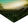 thumbnail image 2 of Ambesonne Forest Fitted Sheet, Tree, Queen Size, Cream Green Teal, 2 of 3