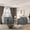 Grey, variant on YWEN Oversized Accent Chair Set of 2, Chenille Modern Comfy Deep Seat Large Upholstered Armchair with Side Pockets, Reading Single Sofa Chairs for Bedroom Living Room Apartment