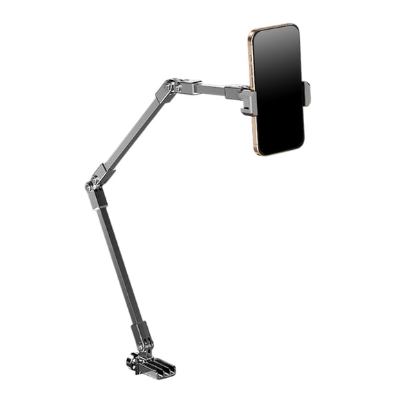 Foldable Carbon Steel Tablet Holder 360 Degree Adjustable Arm Rotation for Desk Bed