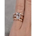 thumbnail image 2 of Limited Time Sale 2 Carat Morganite And Diamond Trio Ring Set In 10K Rose Gold With One Engagement Ring And 2 Wedding Bands, 2 of 2