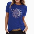 thumbnail image 4 of T-Shirts Décontractés Vintage Imprimés pour Femmes T-Shirt pour Femme Manches Courtes Chandails Ronds pour Femmes Haut à Col Blouse, 4 of 4