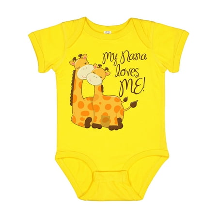 

Inktastic My Nana Loves Me! Gift Baby Boy or Baby Girl Bodysuit