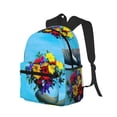 thumbnail image 2 of Lsque Elephant Trunk Couple Flowers Classic Casual Backpack - Large Capacity Water-Resistant Backpack for School, Work, Travel, and Outdoor Activities, 2 of 8