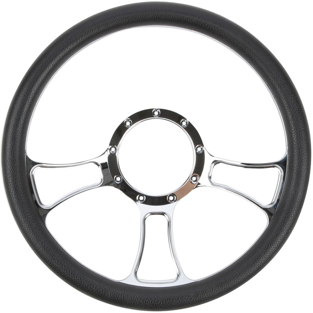 JEGS 70411 ChromePlated Billet Aluminum 14'' Steering Wheel Walmart