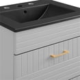 thumbnail image 6 of Modway Daybreak 24" Rubberwood MDF Particleboard Bathroom Vanity - Gray/Black, 6 of 8