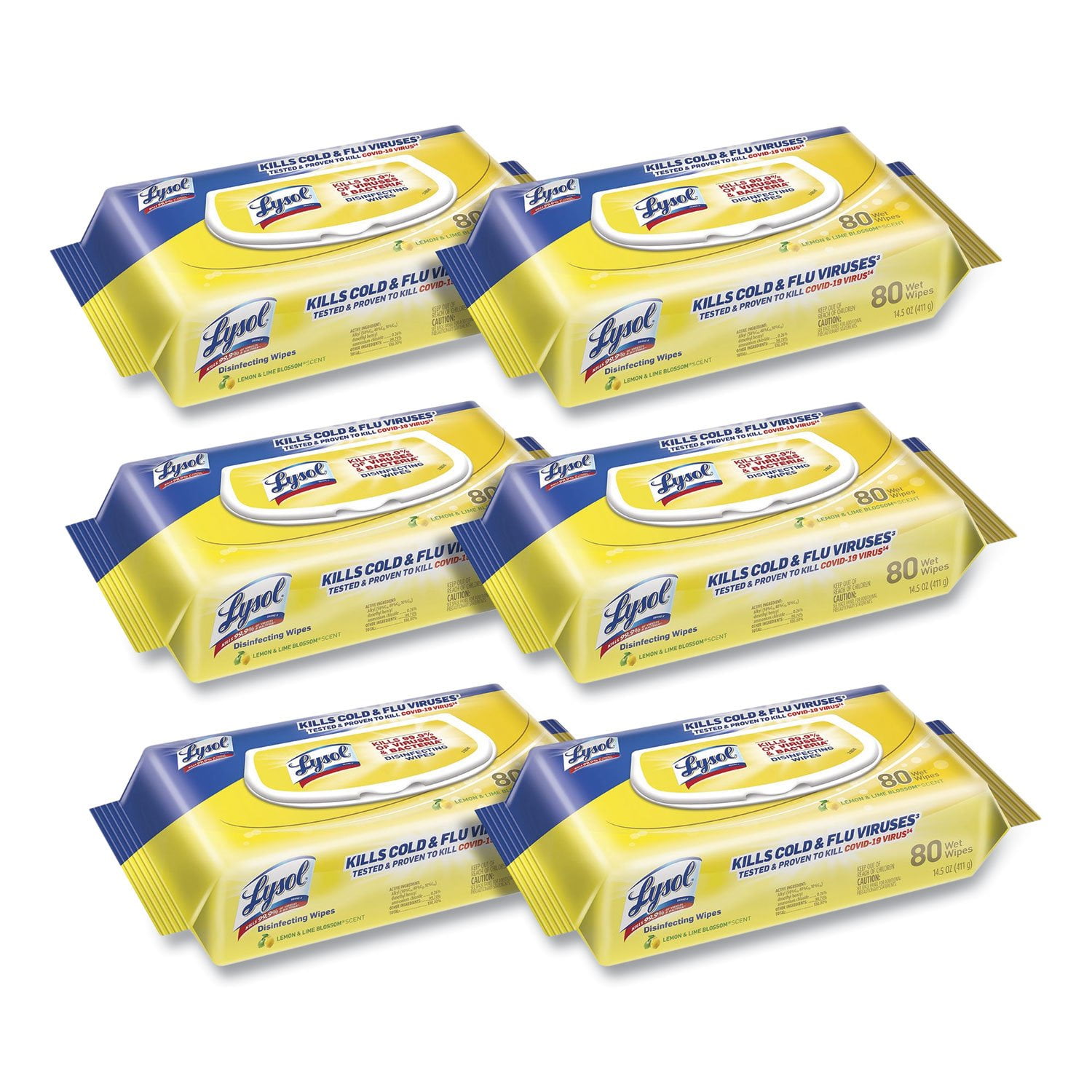 Lysol Bleachfree Disinfecting Wipes, 80/Pack, 6 Packs (99716CT